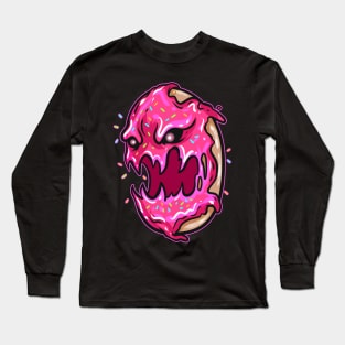 Scary Horror Monster Zombie Donut Halloween Long Sleeve T-Shirt